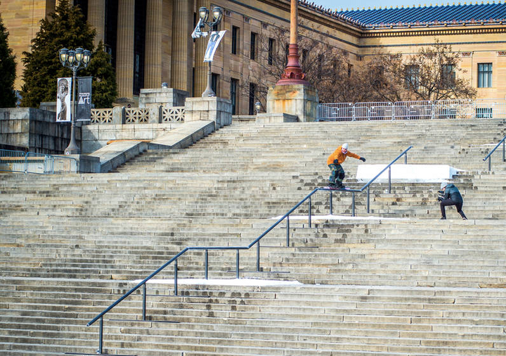 SEB TOUTANT TAMES ROCKY RAIL IN PHILADELPHIA